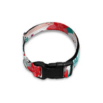 Cute Christmas Poinsettia Pattern Print Dog Collar