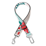 Cute Christmas Poinsettia Pattern Print Dog Seat Belt