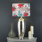 Cute Christmas Poinsettia Pattern Print Drum Lamp Shade