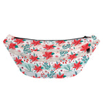 Cute Christmas Poinsettia Pattern Print Fanny Pack