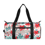 Cute Christmas Poinsettia Pattern Print Gym Bag