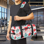 Cute Christmas Poinsettia Pattern Print Gym Bag