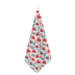 Cute Christmas Poinsettia Pattern Print Hand Towel