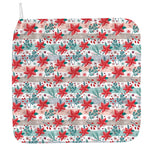 Cute Christmas Poinsettia Pattern Print Hand Towel