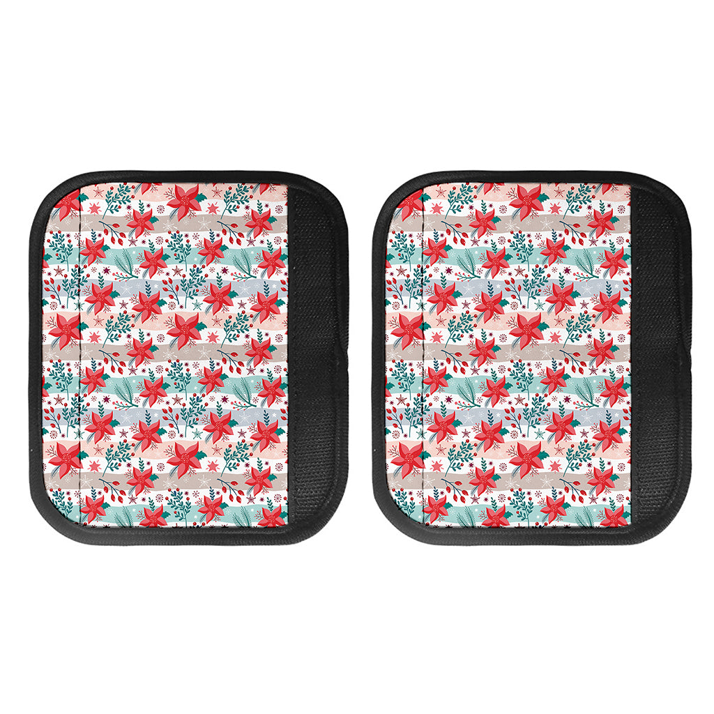 Cute Christmas Poinsettia Pattern Print Handle Covers