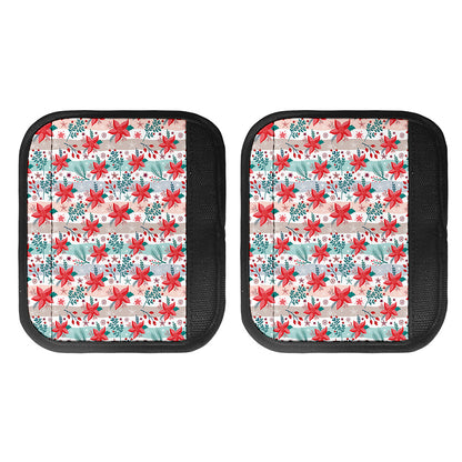 Cute Christmas Poinsettia Pattern Print Handle Covers