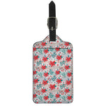 Cute Christmas Poinsettia Pattern Print Luggage Tag