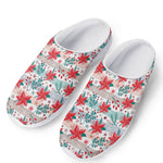 Cute Christmas Poinsettia Pattern Print Mesh Casual Shoes