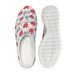 Cute Christmas Poinsettia Pattern Print Mesh Casual Shoes