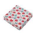 Cute Christmas Poinsettia Pattern Print Outdoor Seat Cushion Cover