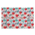 Cute Christmas Poinsettia Pattern Print Placemat