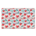 Cute Christmas Poinsettia Pattern Print Polyester Doormat