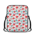 Cute Christmas Poinsettia Pattern Print Rectangular Crossbody Bag