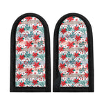 Cute Christmas Poinsettia Pattern Print Skillet Handle Cover