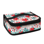Cute Christmas Poinsettia Pattern Print Small Lunch Bag