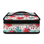Cute Christmas Poinsettia Pattern Print Small Lunch Bag