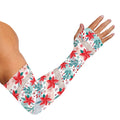 Cute Christmas Poinsettia Pattern Print Sun Protection Arm Sleeves