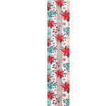 Cute Christmas Poinsettia Pattern Print Table Runner