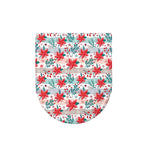 Cute Christmas Poinsettia Pattern Print Toilet Lid Cover