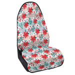 Cute Christmas Poinsettia Pattern Print Waterproof Car Seat Cover