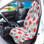 Cute Christmas Poinsettia Pattern Print Waterproof Car Seat Cover
