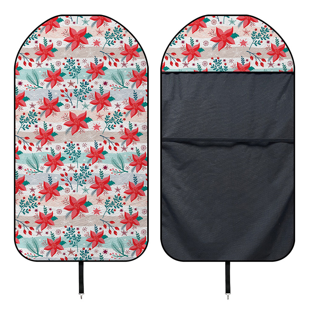Cute Christmas Poinsettia Pattern Print Waterproof Car Seat Cover
