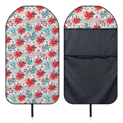Cute Christmas Poinsettia Pattern Print Waterproof Car Seat Cover