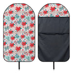Cute Christmas Poinsettia Pattern Print Waterproof Car Seat Cover