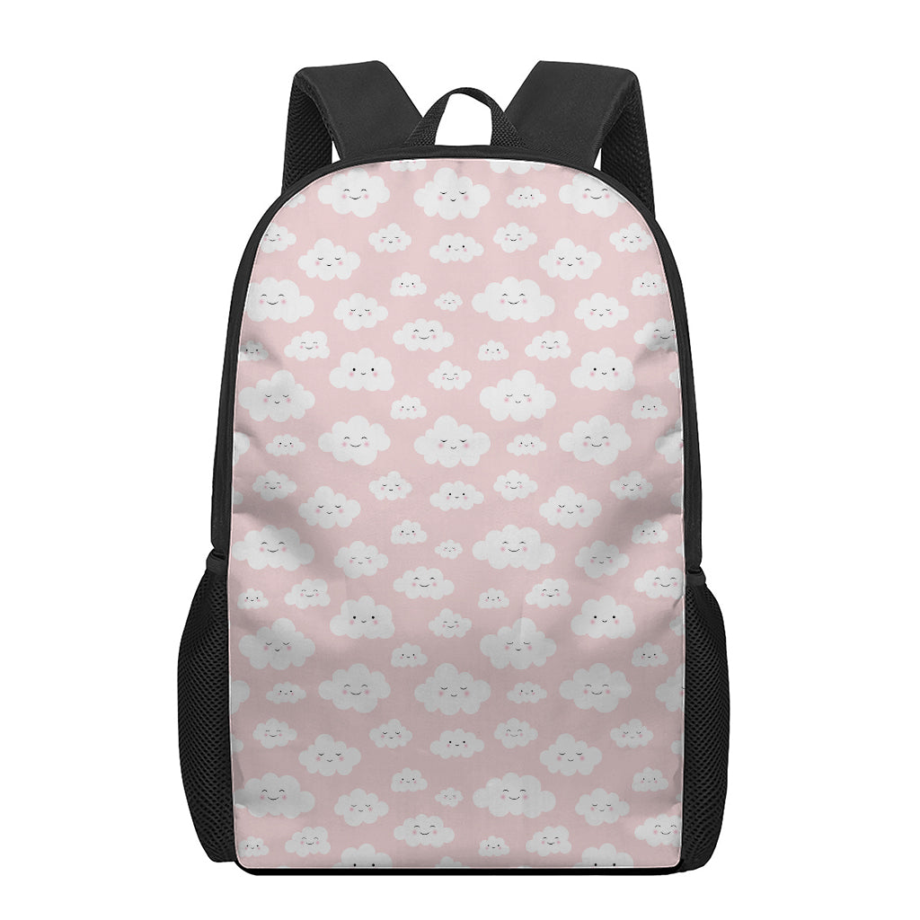 Cute Cloud Pattern Print 17 Inch Backpack