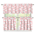 Cute Cloud Pattern Print 3 Piece Kitchen Curtains
