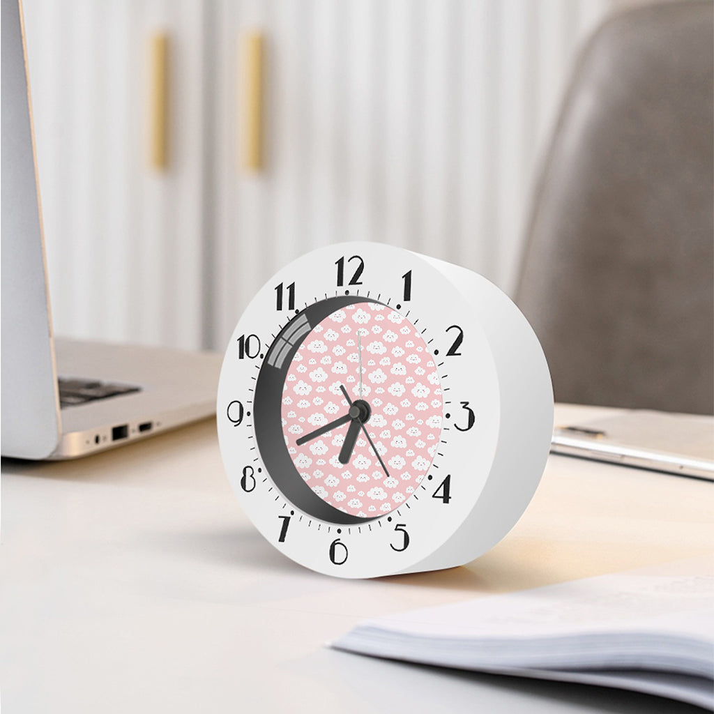 Cute Cloud Pattern Print Alarm Clock