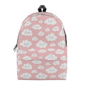 Cute Cloud Pattern Print School Backpack