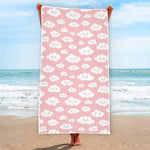 Cute Cloud Pattern Print Beach Towel