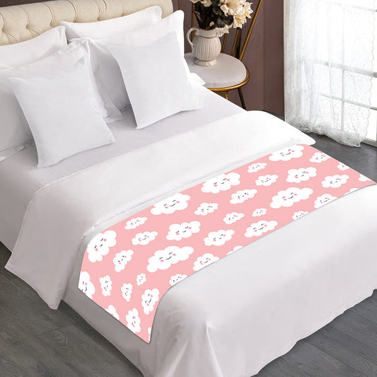 Cute Cloud Pattern Print Bed Runner