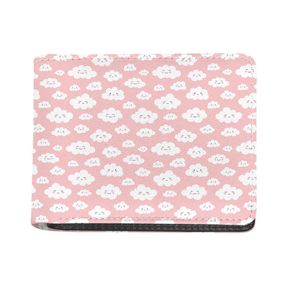 Cute Cloud Pattern Print Bifold Wallet