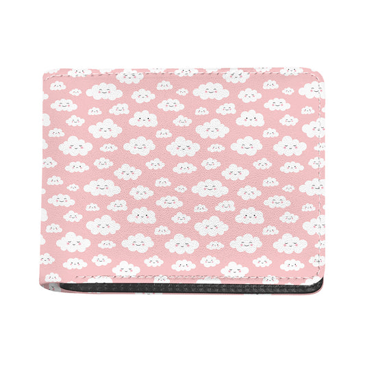 Cute Cloud Pattern Print Bifold Wallet