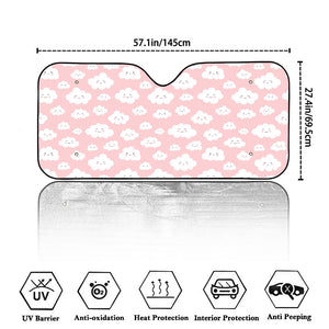 Cute Cloud Pattern Print Car Windshield Sun Shade