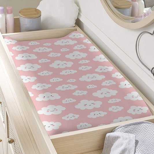 Cute Cloud Pattern Print Changing Pad Cover