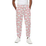 Cute Cloud Pattern Print Cotton Pants