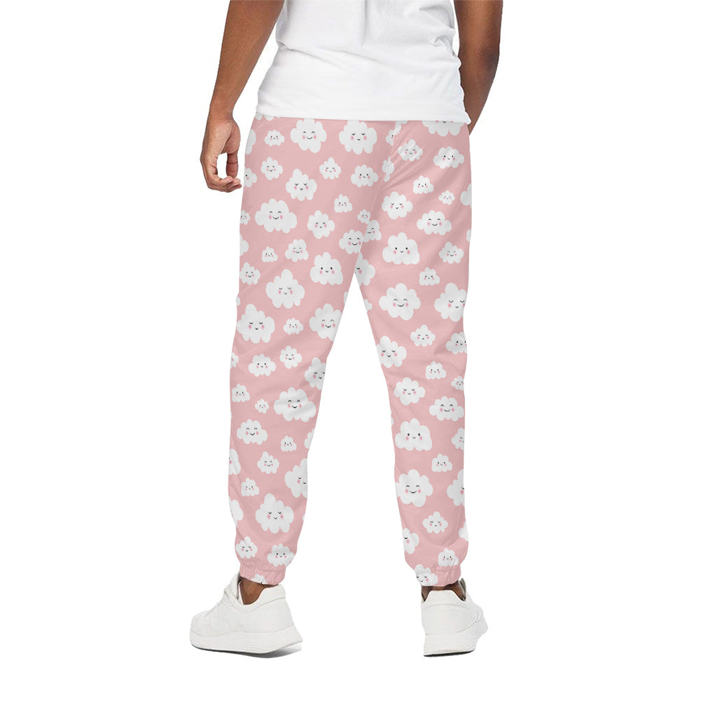 Cute Cloud Pattern Print Cotton Pants
