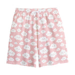 Cute Cloud Pattern Print Cotton Shorts