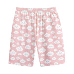 Cute Cloud Pattern Print Cotton Shorts