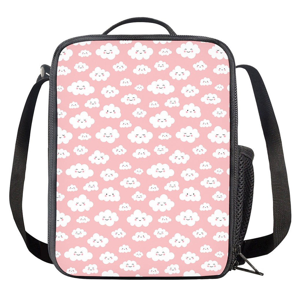 Cute Cloud Pattern Print Crossbody Lunch Bag