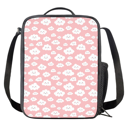 Cute Cloud Pattern Print Crossbody Lunch Bag