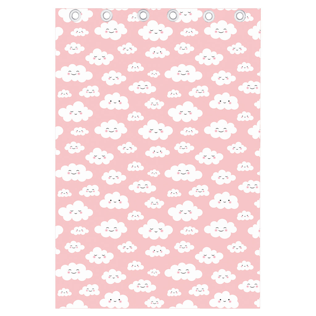 Cute Cloud Pattern Print Curtain