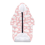 Cute Cloud Pattern Print Dog Zip Up Hoodie