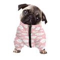 Cute Cloud Pattern Print Dog Zip Up Jacket