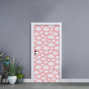 Cute Cloud Pattern Print Door Sticker