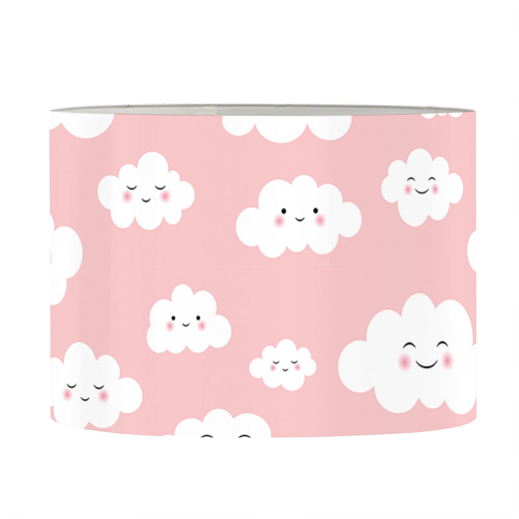 Cute Cloud Pattern Print Drum Lamp Shade