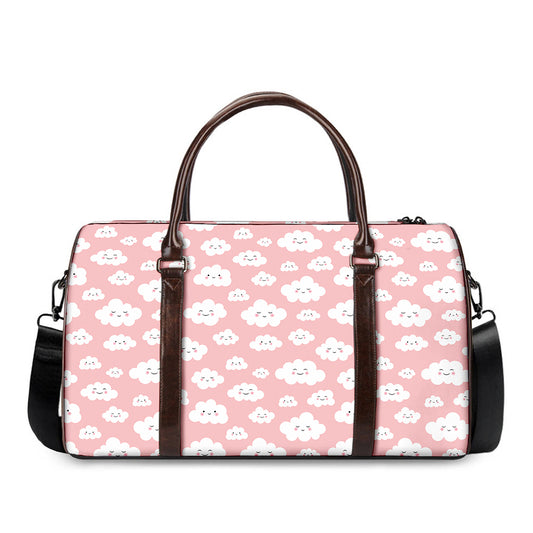 Cute Cloud Pattern Print Duffle Bag